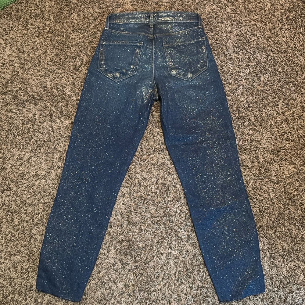 L’AGENCE El Matador Fremont women’s  Glitter Coated skinny Jeans 23 NWOT - Picture 3 of 8